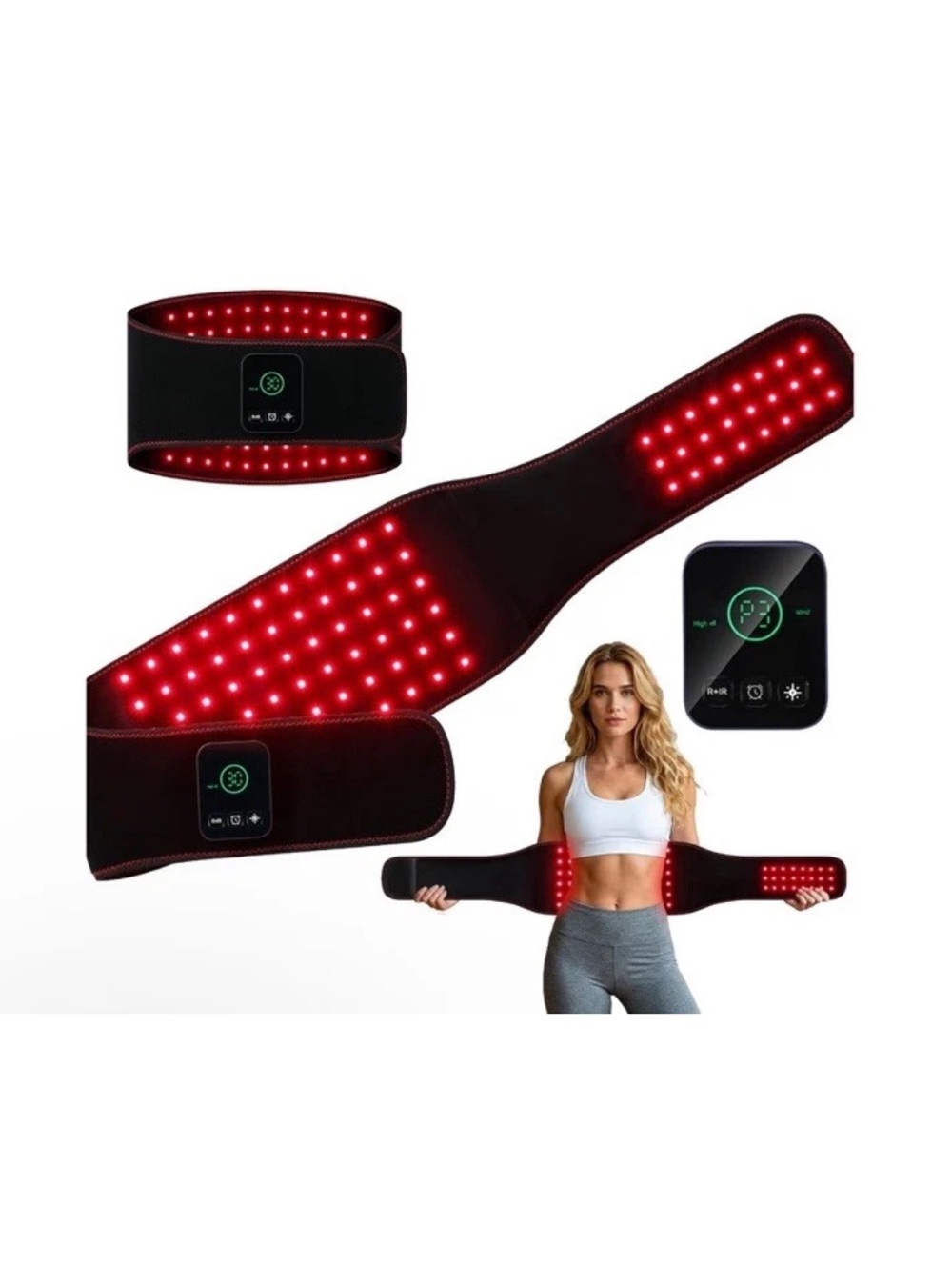 Red Light Therapy Belt Body Back & Abdomen 5000mAh Cordless Infrared Waist Reief